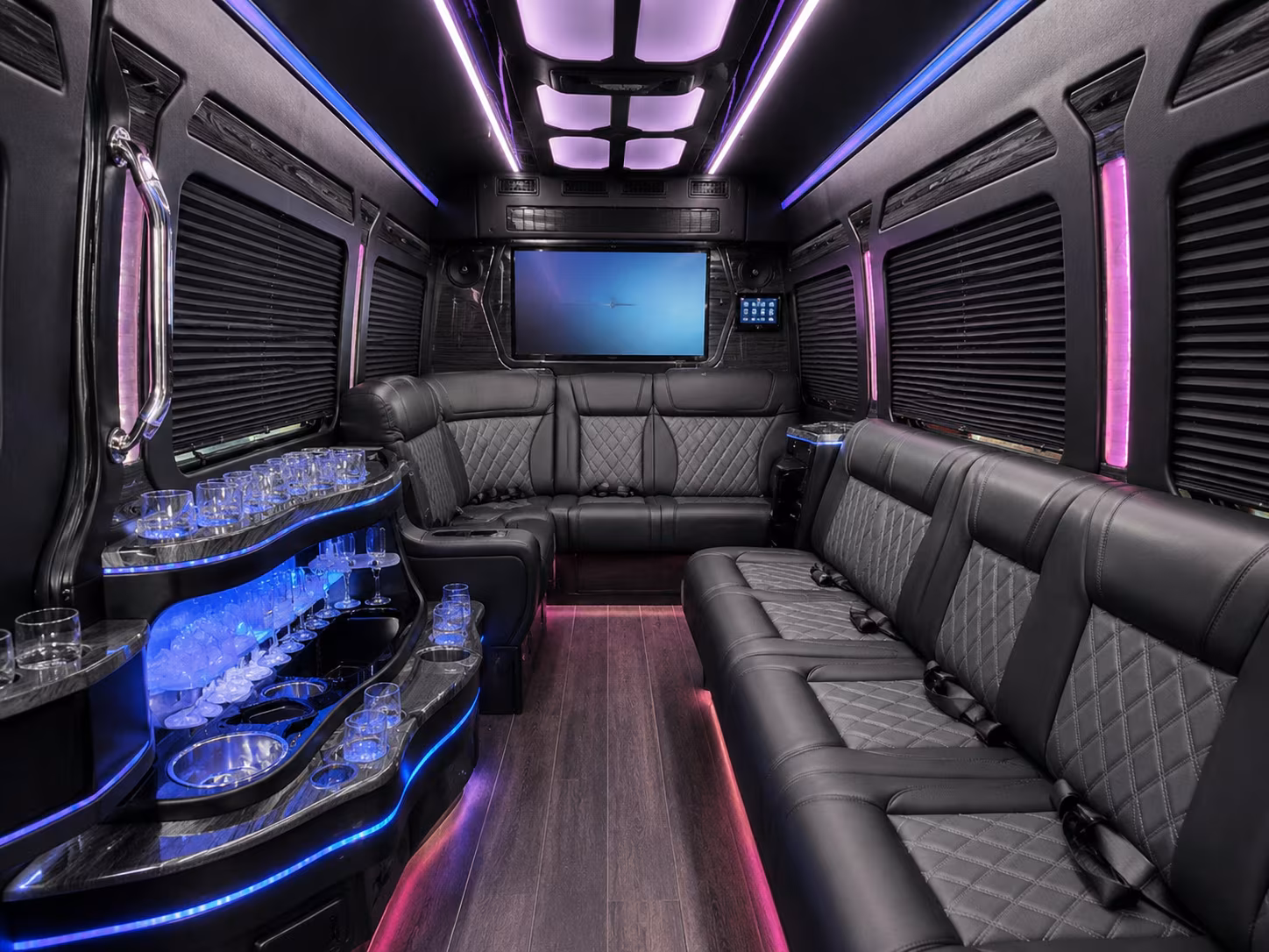 corporate event shuttle buses employee transportation around lakewood